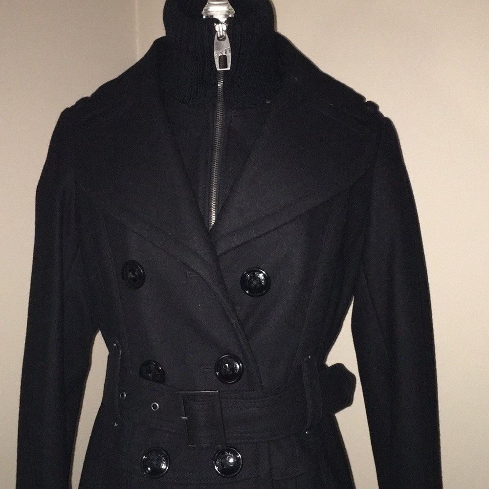 Miss Sixty Black Double-Breasted Coat - Picture 2 of 7